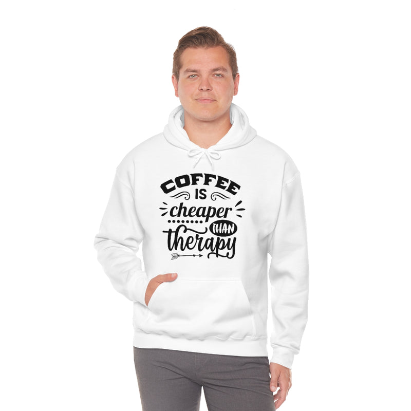 Unisex Heavy Blend™ Hooded Sweatshirt "Coffee is Cheaper than Therapy"