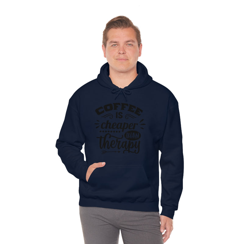 Unisex Heavy Blend™ Hooded Sweatshirt "Coffee is Cheaper than Therapy"