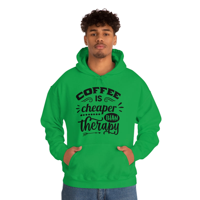 Unisex Heavy Blend™ Hooded Sweatshirt "Coffee is Cheaper than Therapy"