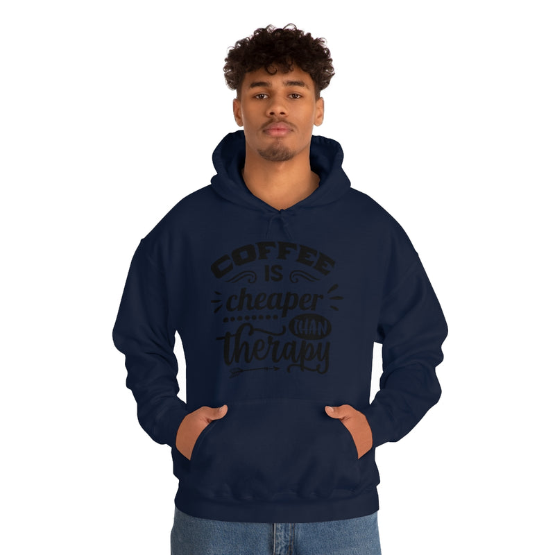 Unisex Heavy Blend™ Hooded Sweatshirt "Coffee is Cheaper than Therapy"