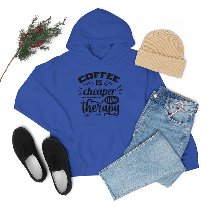 Unisex Heavy Blend™ Hooded Sweatshirt "Coffee is Cheaper than Therapy"