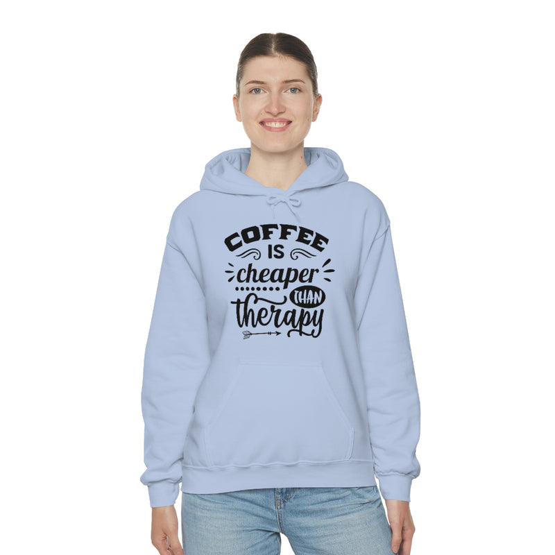 Unisex Heavy Blend™ Hooded Sweatshirt "Coffee is Cheaper than Therapy"
