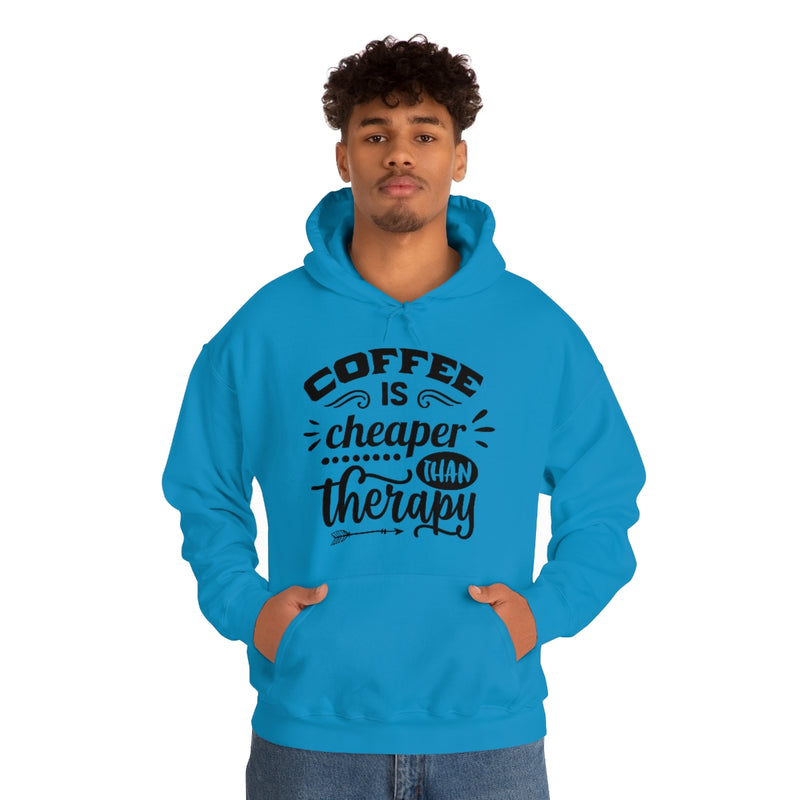 Unisex Heavy Blend™ Hooded Sweatshirt "Coffee is Cheaper than Therapy"