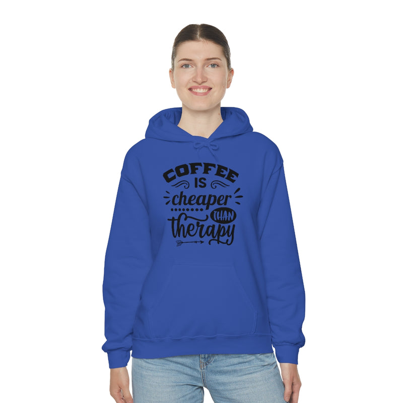 Unisex Heavy Blend™ Hooded Sweatshirt "Coffee is Cheaper than Therapy"