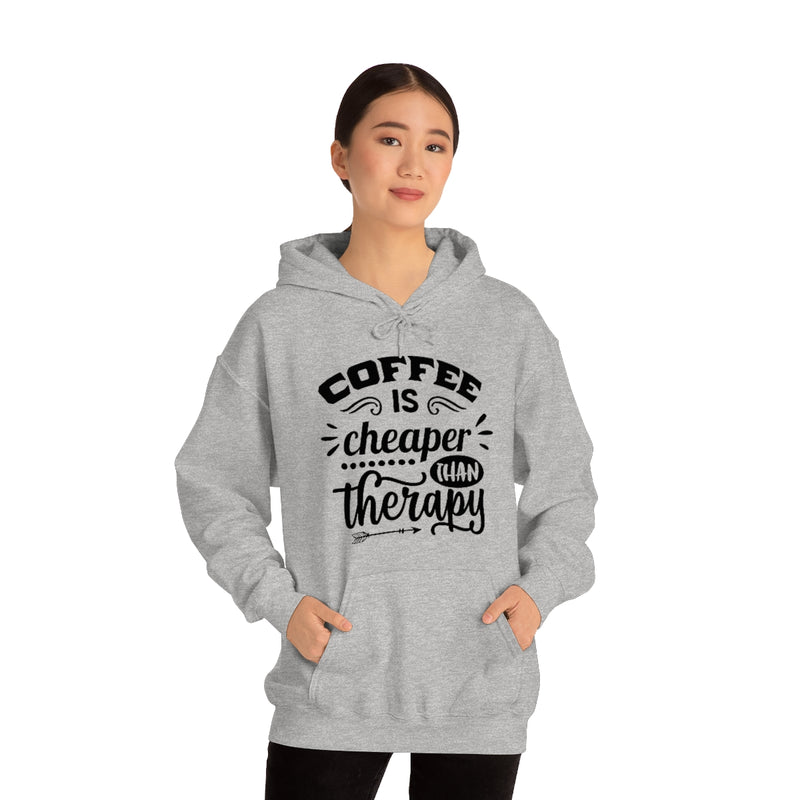 Unisex Heavy Blend™ Hooded Sweatshirt "Coffee is Cheaper than Therapy"