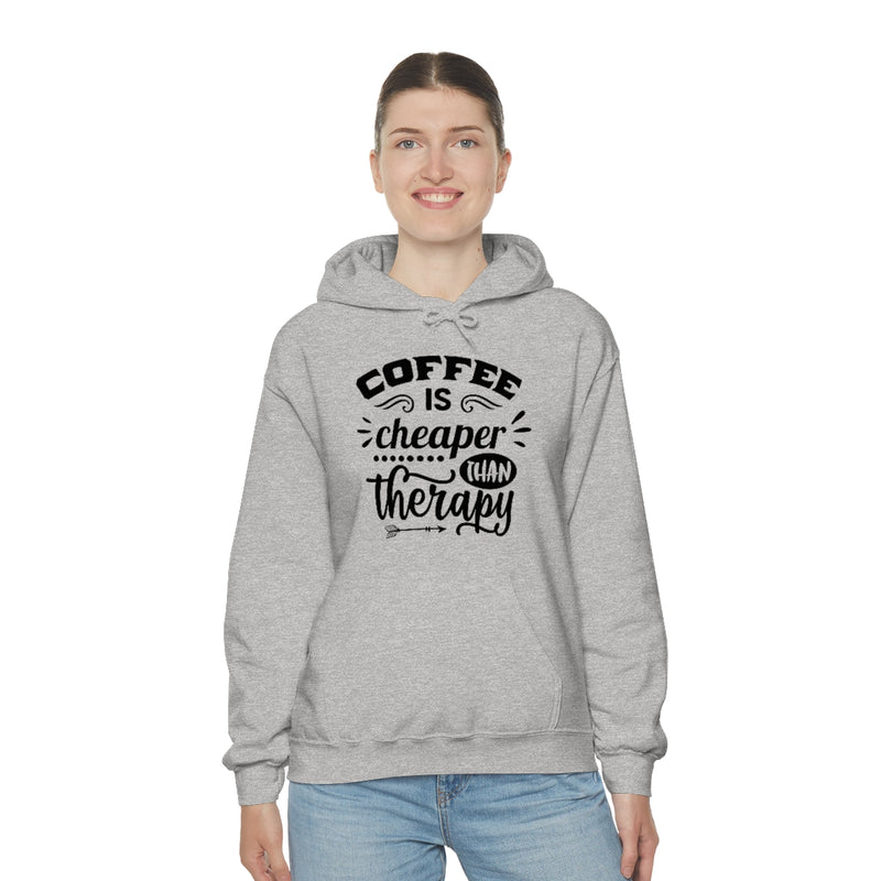 Unisex Heavy Blend™ Hooded Sweatshirt "Coffee is Cheaper than Therapy"