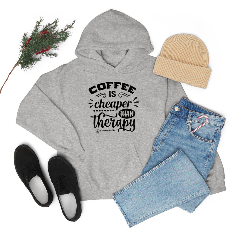 Unisex Heavy Blend™ Hooded Sweatshirt "Coffee is Cheaper than Therapy"