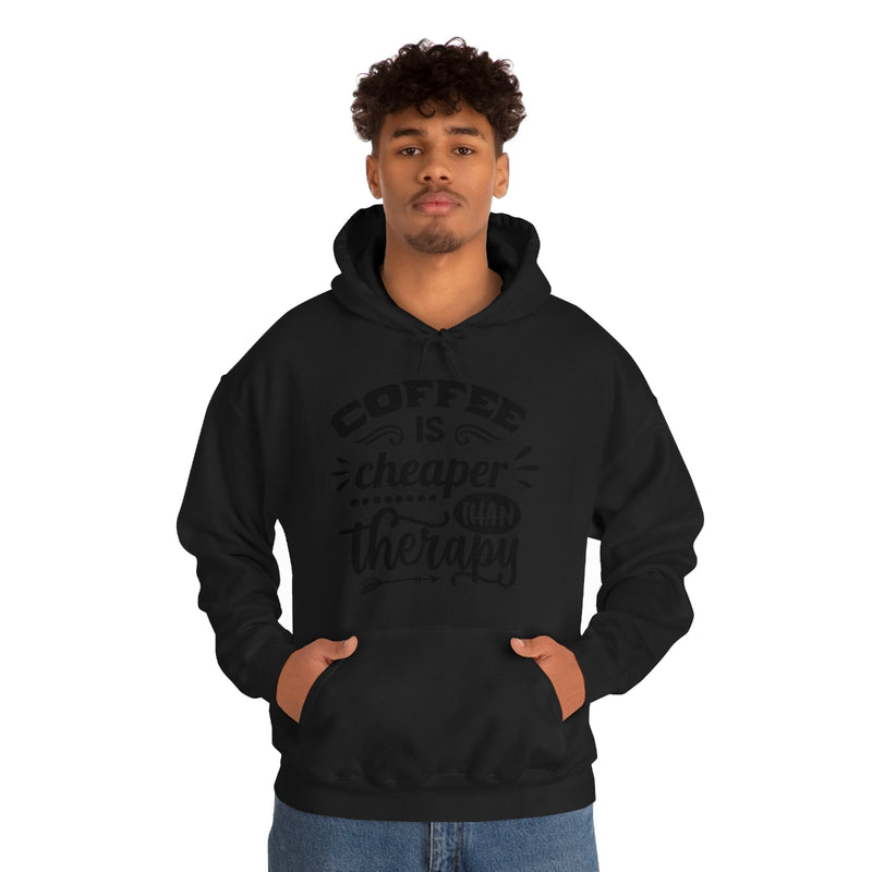 Unisex Heavy Blend™ Hooded Sweatshirt "Coffee is Cheaper than Therapy"