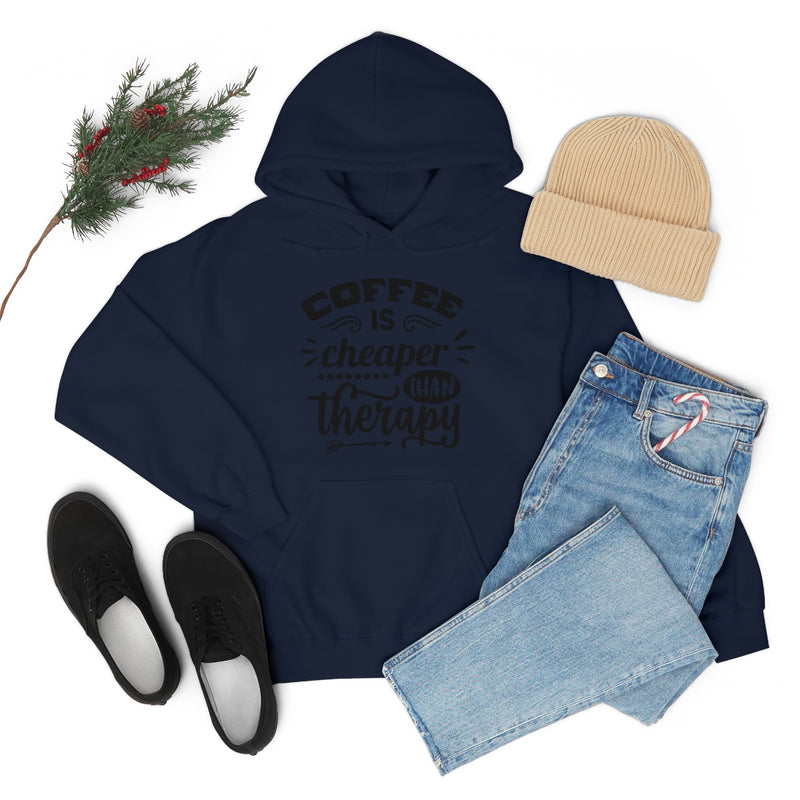 Unisex Heavy Blend™ Hooded Sweatshirt "Coffee is Cheaper than Therapy"