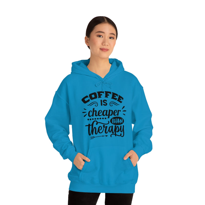Unisex Heavy Blend™ Hooded Sweatshirt "Coffee is Cheaper than Therapy"