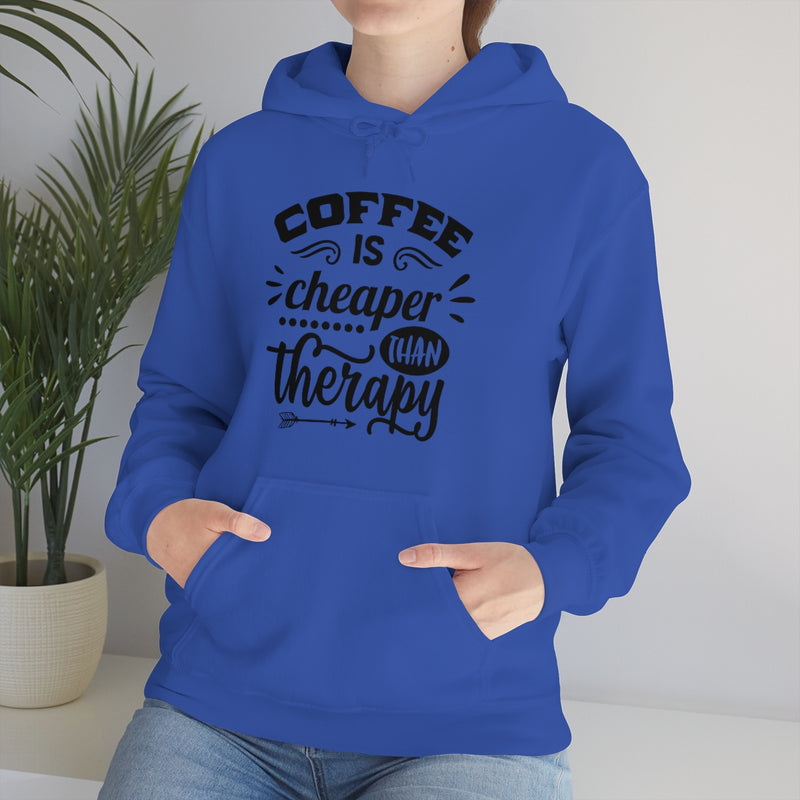 Unisex Heavy Blend™ Hooded Sweatshirt "Coffee is Cheaper than Therapy"