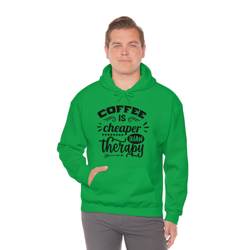 Unisex Heavy Blend™ Hooded Sweatshirt "Coffee is Cheaper than Therapy"