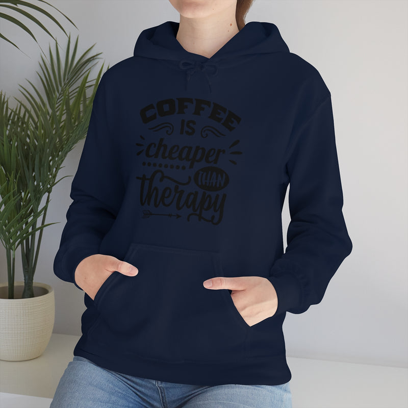 Unisex Heavy Blend™ Hooded Sweatshirt "Coffee is Cheaper than Therapy"