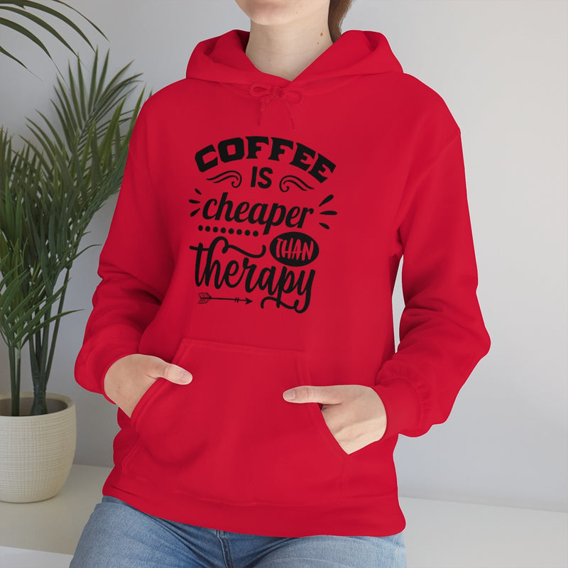 Unisex Heavy Blend™ Hooded Sweatshirt "Coffee is Cheaper than Therapy"