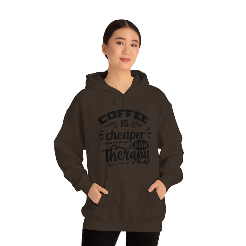 Unisex Heavy Blend™ Hooded Sweatshirt "Coffee is Cheaper than Therapy"