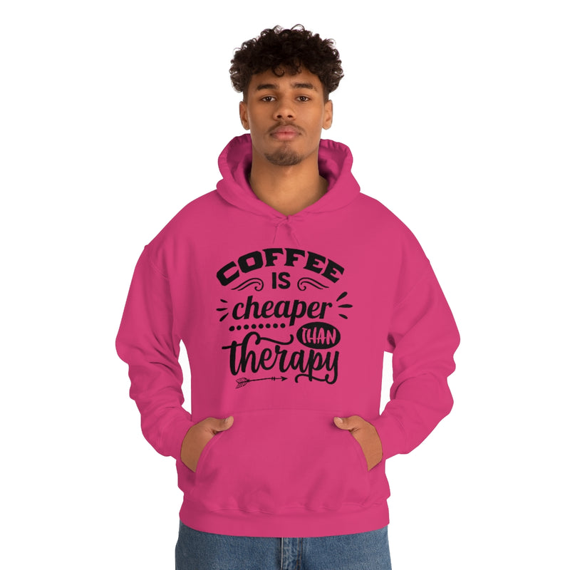 Unisex Heavy Blend™ Hooded Sweatshirt "Coffee is Cheaper than Therapy"