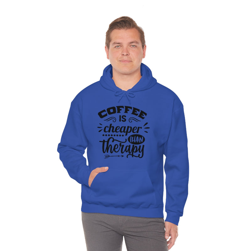Unisex Heavy Blend™ Hooded Sweatshirt "Coffee is Cheaper than Therapy"