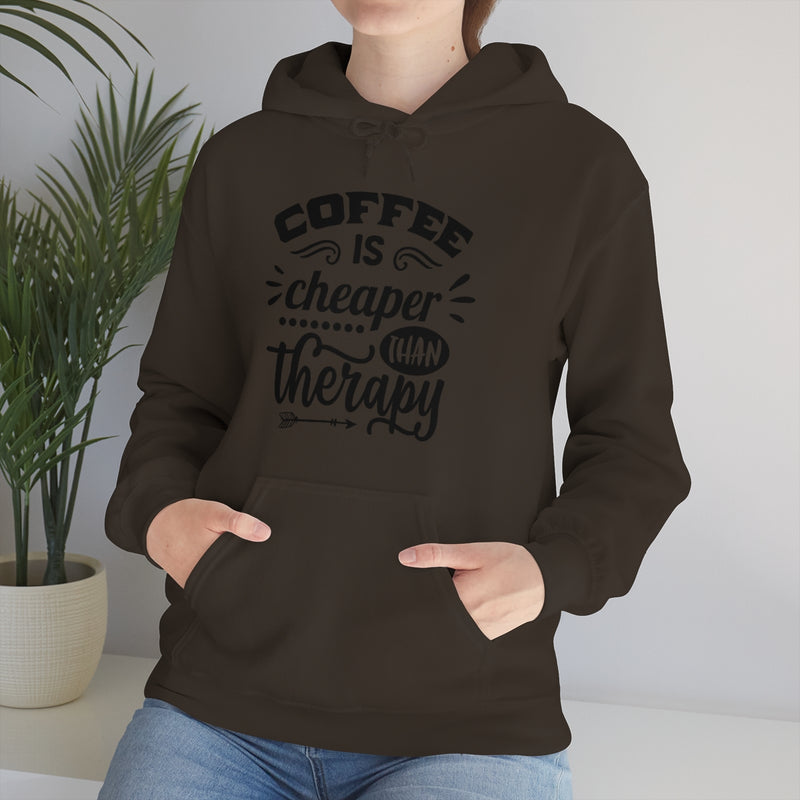 Unisex Heavy Blend™ Hooded Sweatshirt "Coffee is Cheaper than Therapy"