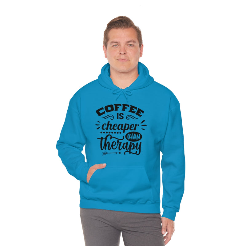Unisex Heavy Blend™ Hooded Sweatshirt "Coffee is Cheaper than Therapy"