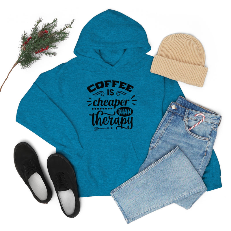 Unisex Heavy Blend™ Hooded Sweatshirt "Coffee is Cheaper than Therapy"