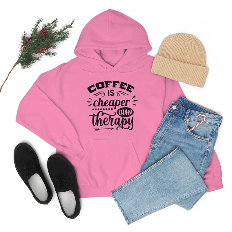 Unisex Heavy Blend™ Hooded Sweatshirt "Coffee is Cheaper than Therapy"