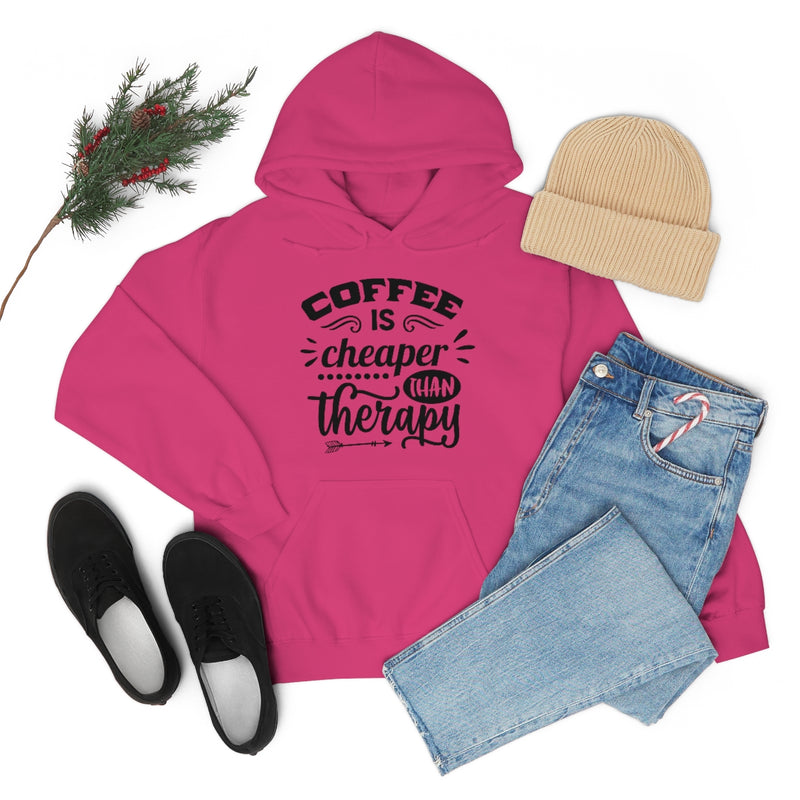 Unisex Heavy Blend™ Hooded Sweatshirt "Coffee is Cheaper than Therapy"