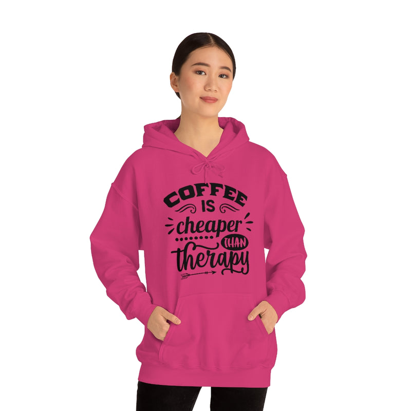 Unisex Heavy Blend™ Hooded Sweatshirt "Coffee is Cheaper than Therapy"
