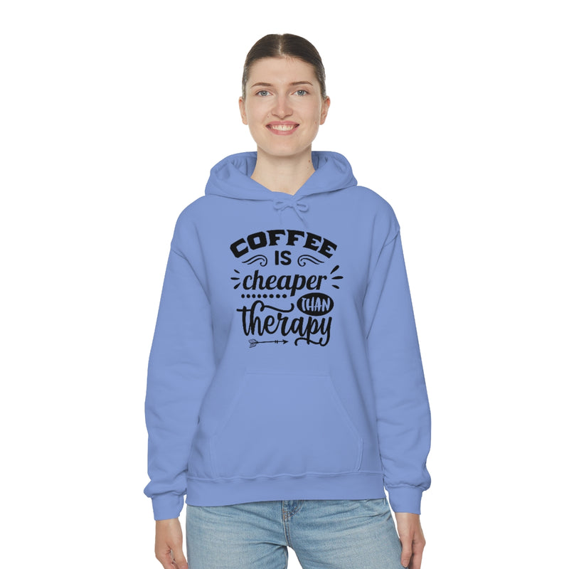 Unisex Heavy Blend™ Hooded Sweatshirt "Coffee is Cheaper than Therapy"