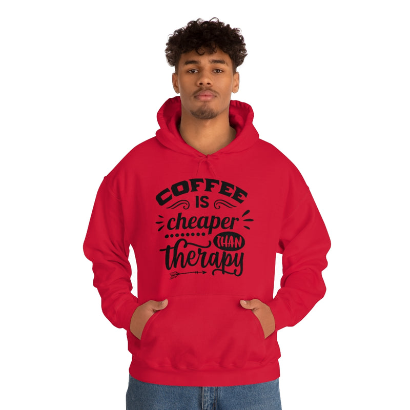 Unisex Heavy Blend™ Hooded Sweatshirt "Coffee is Cheaper than Therapy"