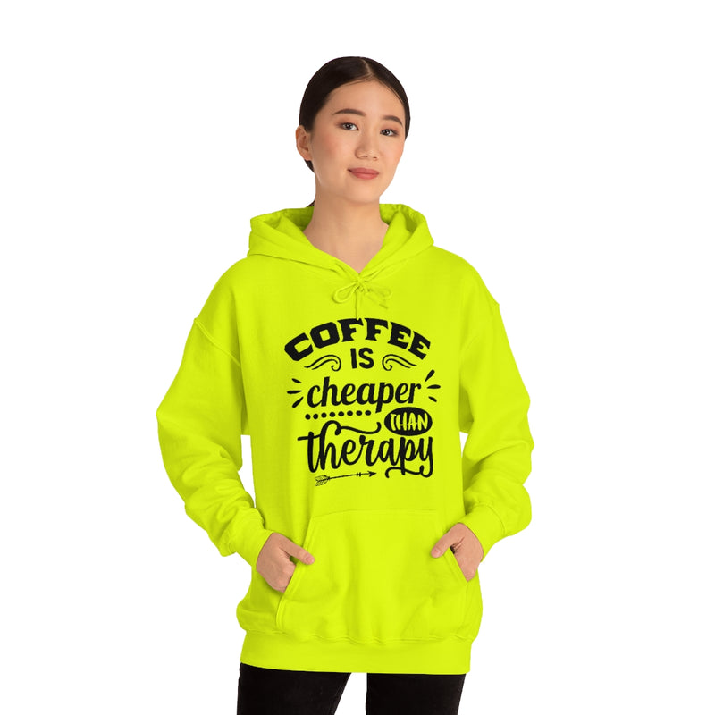 Unisex Heavy Blend™ Hooded Sweatshirt "Coffee is Cheaper than Therapy"