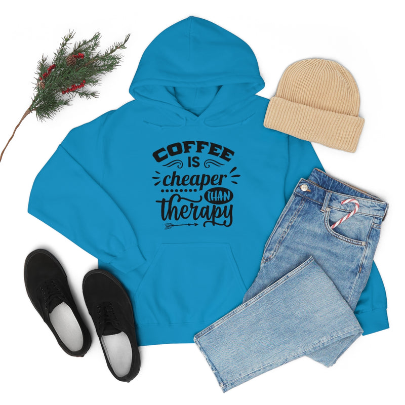 Unisex Heavy Blend™ Hooded Sweatshirt "Coffee is Cheaper than Therapy"
