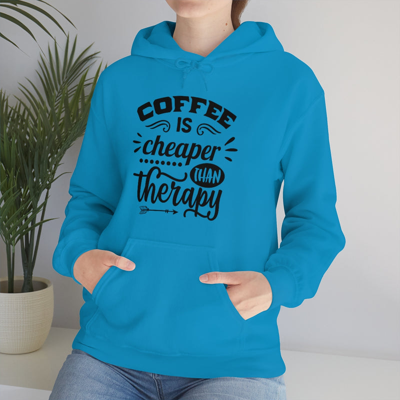 Unisex Heavy Blend™ Hooded Sweatshirt "Coffee is Cheaper than Therapy"