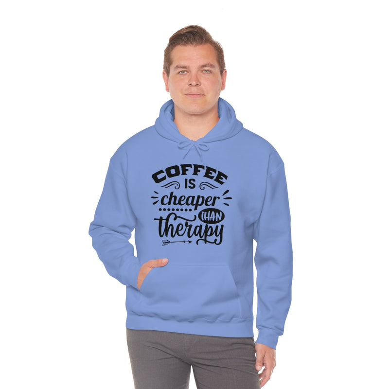 Unisex Heavy Blend™ Hooded Sweatshirt "Coffee is Cheaper than Therapy"