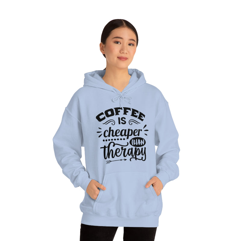 Unisex Heavy Blend™ Hooded Sweatshirt "Coffee is Cheaper than Therapy"