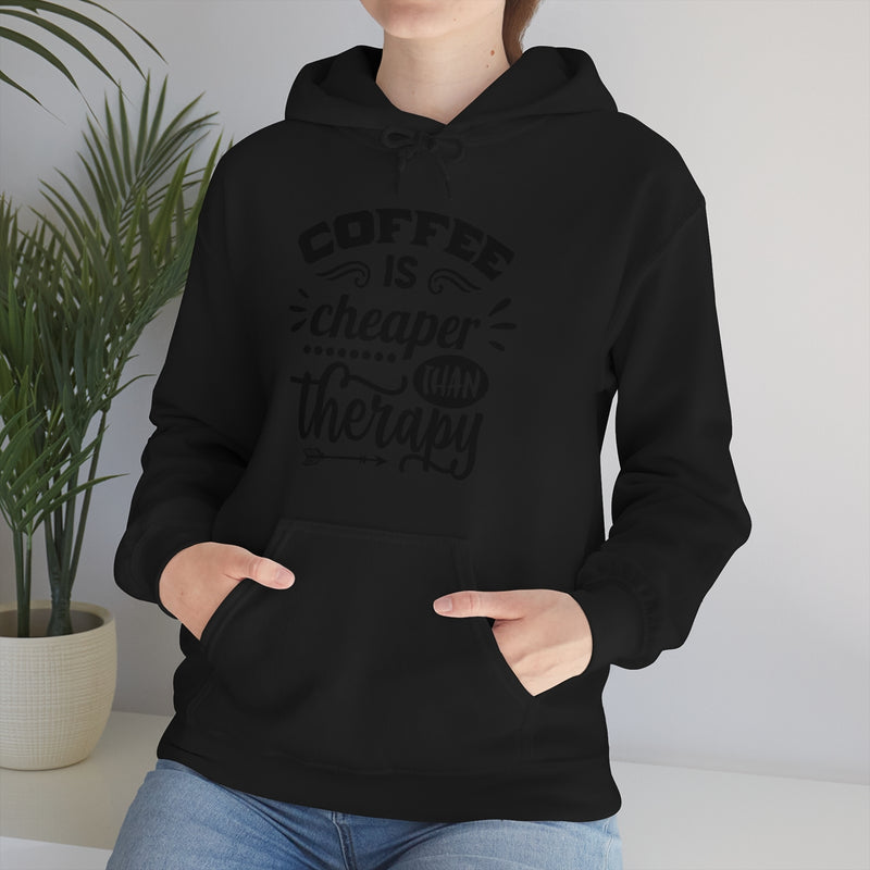 Unisex Heavy Blend™ Hooded Sweatshirt "Coffee is Cheaper than Therapy"