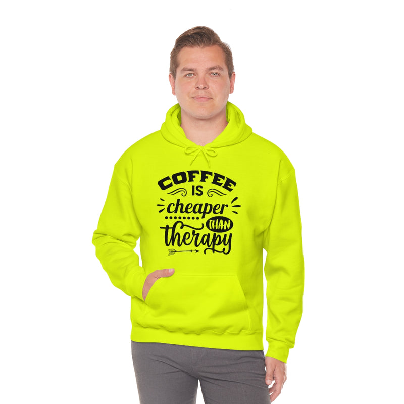 Unisex Heavy Blend™ Hooded Sweatshirt "Coffee is Cheaper than Therapy"