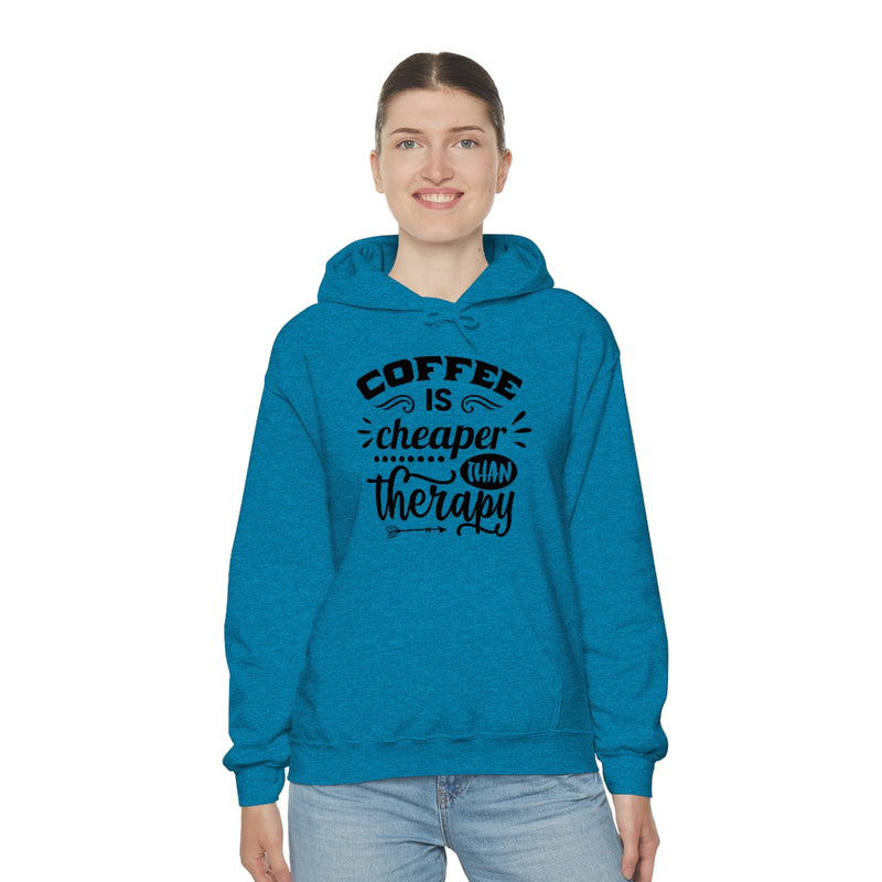Unisex Heavy Blend™ Hooded Sweatshirt "Coffee is Cheaper than Therapy"