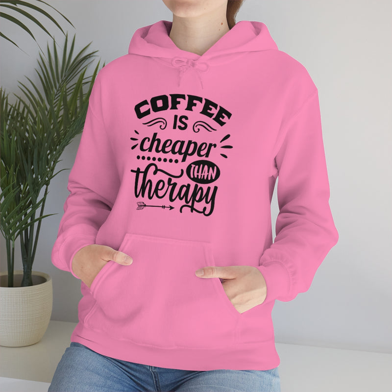 Unisex Heavy Blend™ Hooded Sweatshirt "Coffee is Cheaper than Therapy"