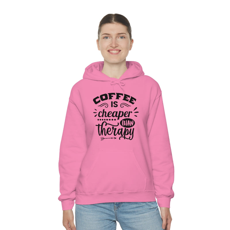 Unisex Heavy Blend™ Hooded Sweatshirt "Coffee is Cheaper than Therapy"