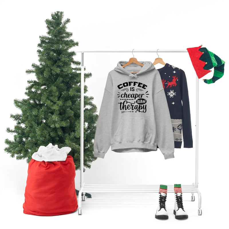 Unisex Heavy Blend™ Hooded Sweatshirt "Coffee is Cheaper than Therapy"