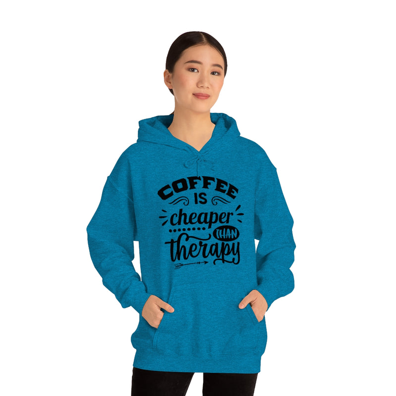 Unisex Heavy Blend™ Hooded Sweatshirt "Coffee is Cheaper than Therapy"
