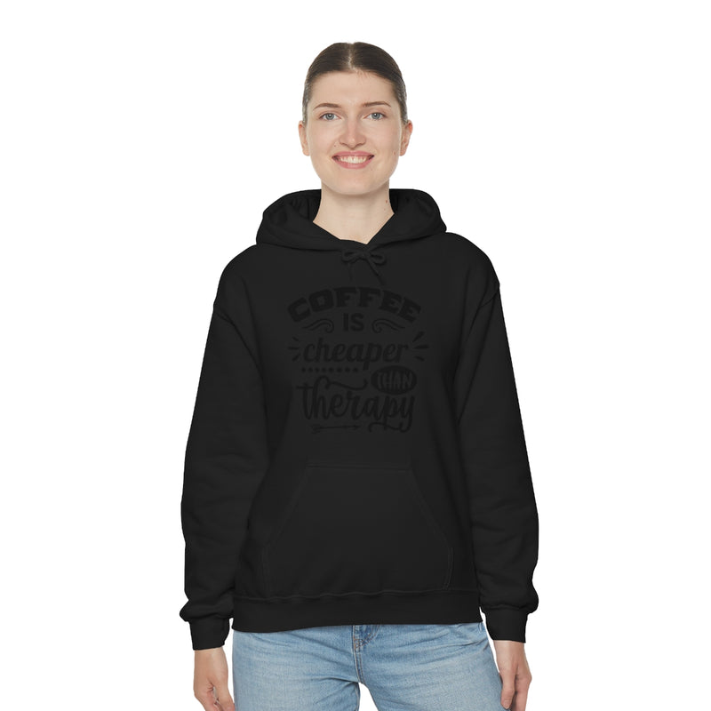 Unisex Heavy Blend™ Hooded Sweatshirt "Coffee is Cheaper than Therapy"
