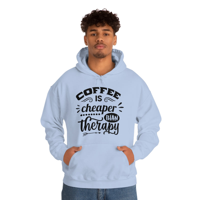 Unisex Heavy Blend™ Hooded Sweatshirt "Coffee is Cheaper than Therapy"