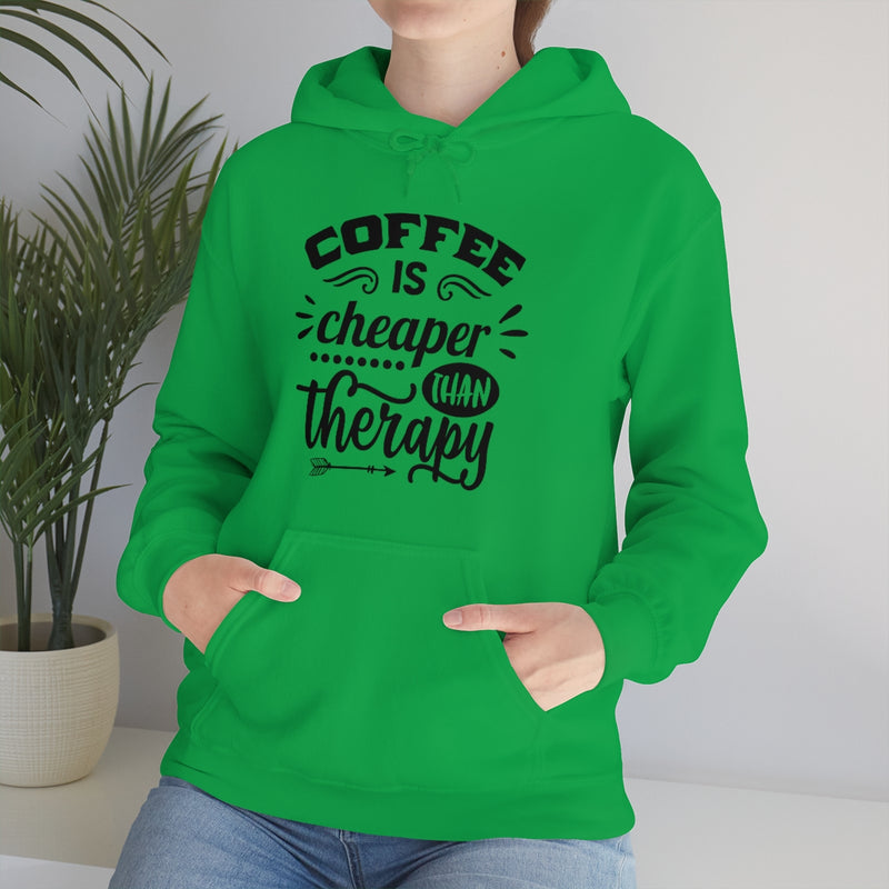 Unisex Heavy Blend™ Hooded Sweatshirt "Coffee is Cheaper than Therapy"