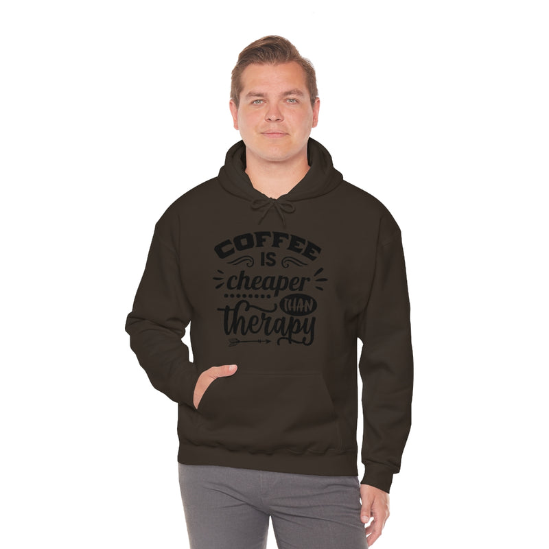 Unisex Heavy Blend™ Hooded Sweatshirt "Coffee is Cheaper than Therapy"