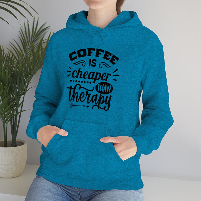 Unisex Heavy Blend™ Hooded Sweatshirt "Coffee is Cheaper than Therapy"