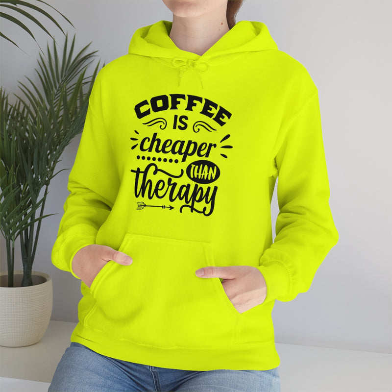 Unisex Heavy Blend™ Hooded Sweatshirt "Coffee is Cheaper than Therapy"