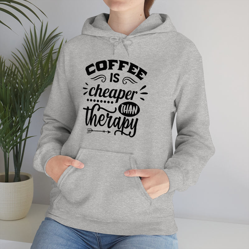 Unisex Heavy Blend™ Hooded Sweatshirt "Coffee is Cheaper than Therapy"