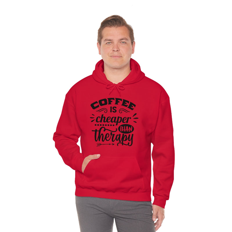 Unisex Heavy Blend™ Hooded Sweatshirt "Coffee is Cheaper than Therapy"