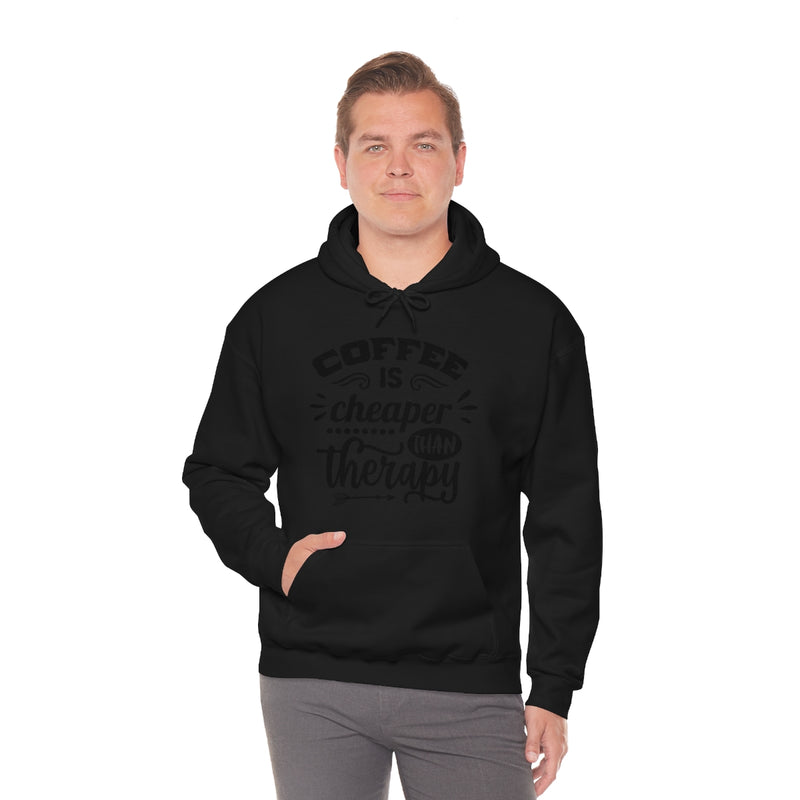 Unisex Heavy Blend™ Hooded Sweatshirt "Coffee is Cheaper than Therapy"